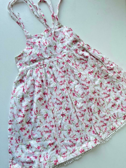 Vestido bretel rocitas con puntilla Baby cottons t4a (308)