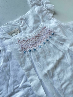 Blusa blanca bordada Sin manga Baby cottons t6a (308) - comprar online