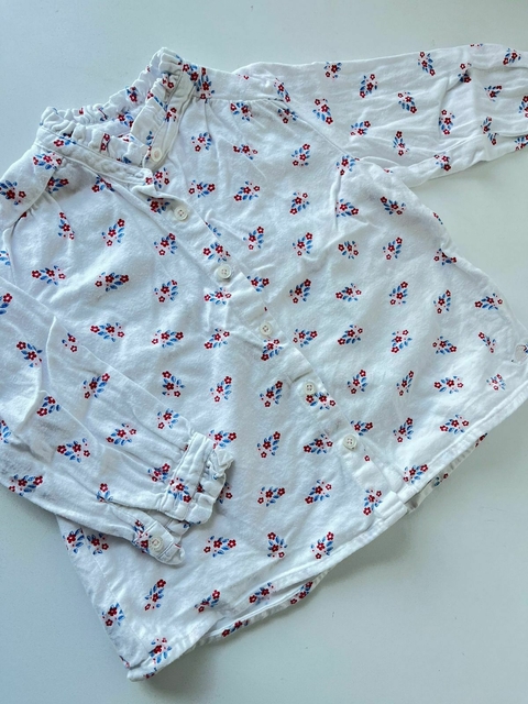 Camisola blanca flores t4a ml Baby Cottons (308)
