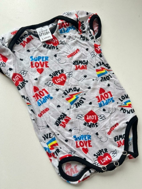 Body gris Super love mc Grisino 0/1m(316)