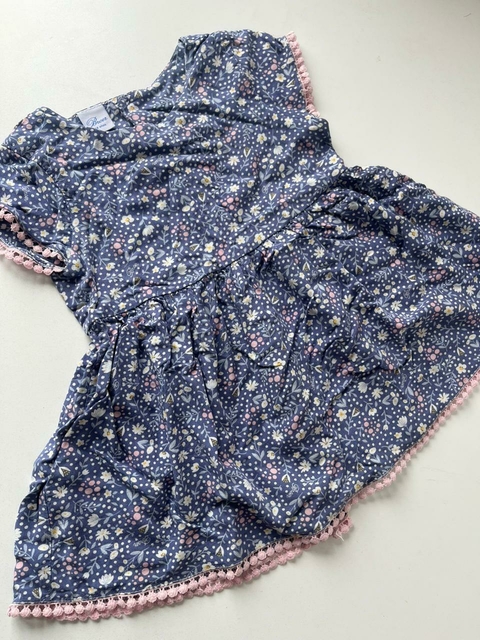 Vestido azul con flores Broer t2/3a (316)