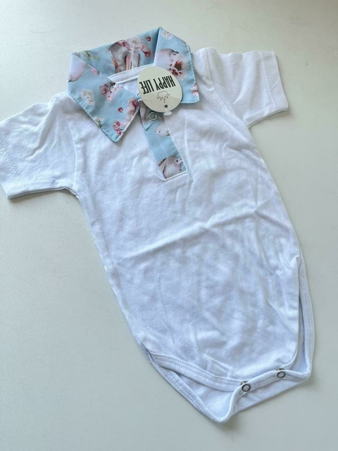 Body blanco cuello celeste conejos mc happy life 6m (NUEVO) (01)