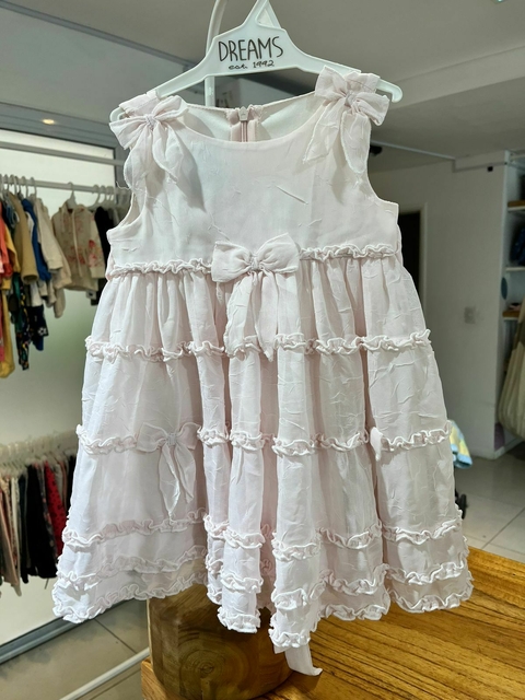 Vestido fiesta rosa volados Cinderella t18m(256)