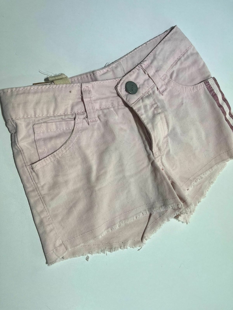 Short rosa gabardina franja brillos Cheeky t6a(336)
