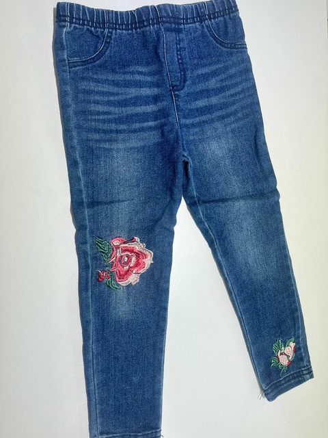 Jean bordado flores Nicolle Miller t5a(336)