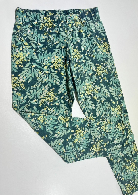 Calza verde hojas t6a Mimo (336)