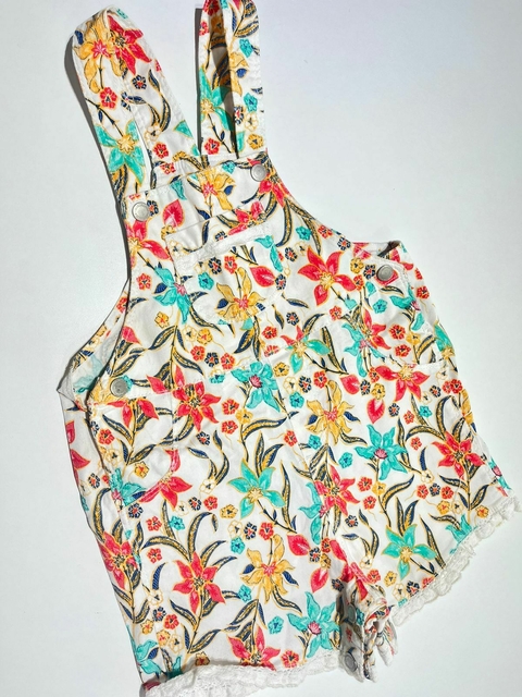 Jardinero corto flores Mimo t18m(336)