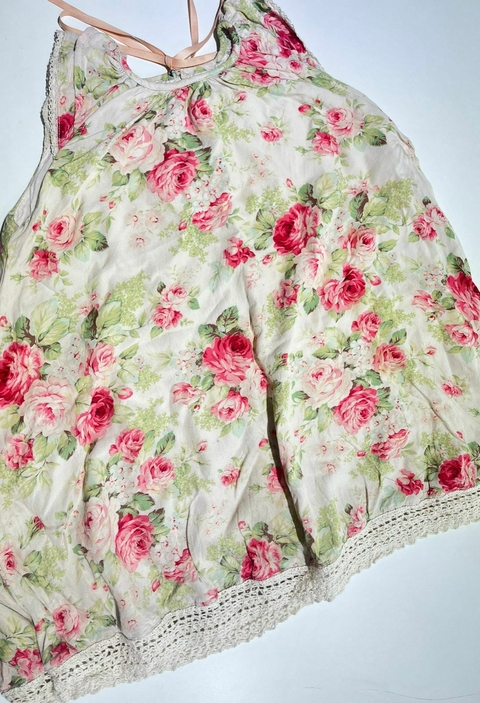 Vestido flores y broderi Little Akiabara t6a(336)