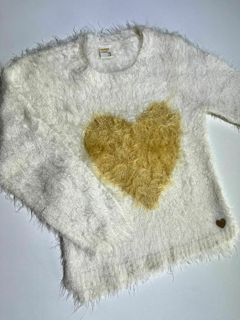 Sweter efecto peludito blanco corazon yamp t3a (336)