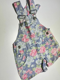 Jardinero corto flores jean Kickback t12m (18)