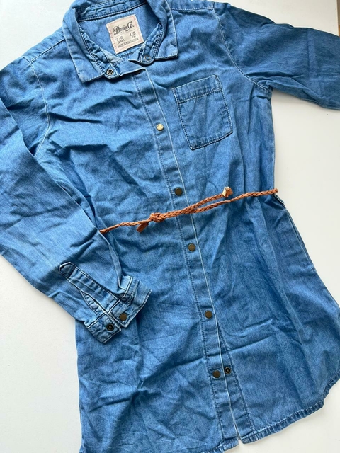 Vestido jean ml finito H&M t7/8a(256)