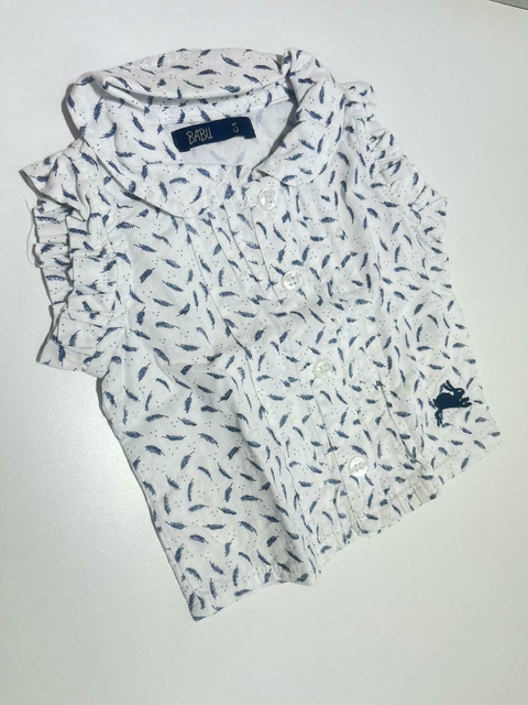 Camisa mc blanca plumas Babu t3m(337) - comprar online