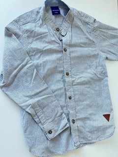 Camisa ml lienas blancas y celestes Mimo t6a(327) - comprar online