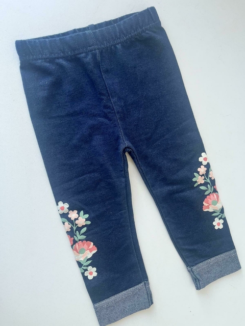 Calza simil jean estampa flores Carters 12m(194) - comprar online