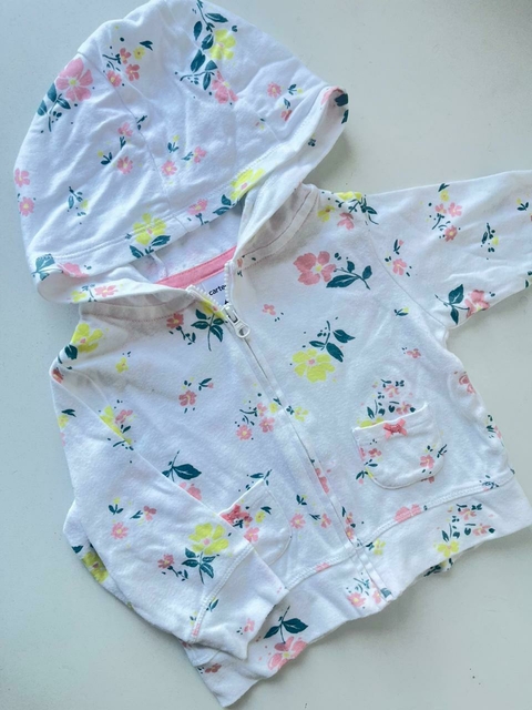 Campera de algodon blanca flores carters 6m (194) - comprar online
