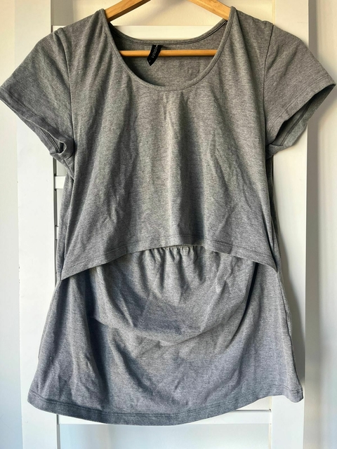 Remera para amamantar gris Vegna t3(340) - comprar online