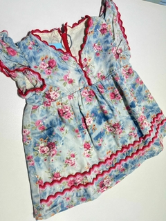 Vestido celestes flores mc t6m Akiabara (343) - comprar online