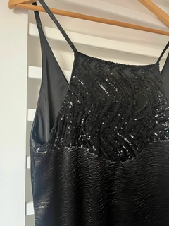 Imagen de Vestido negro lentejuelas Malabia tM(ci08)