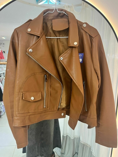 Campera ecocuero marron NUEVA MUltimarca tm/L(ci 1) - comprar online