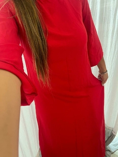 Vestido ml rojo largo NUevo Dolores Reynal t1(ci 26) - tienda online