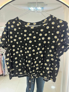 REmera negra Margaritas Sybilla tS (ci27) en internet