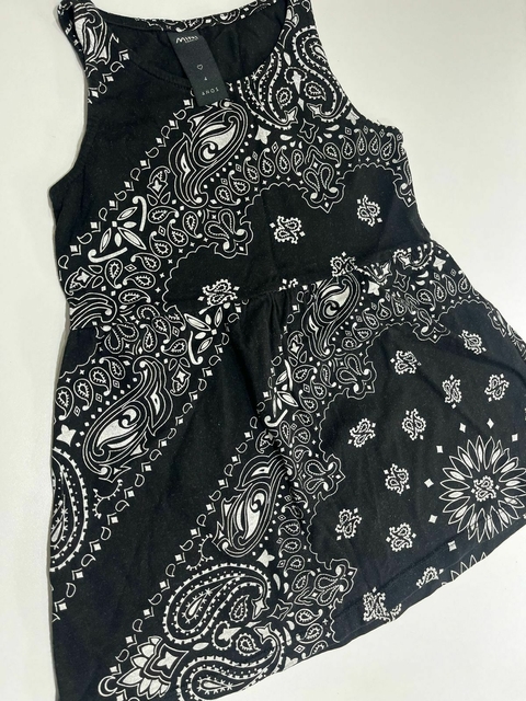 Vestido negro corto con dibujos Complot t4(350) - comprar online