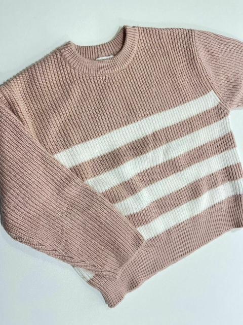 Sweter rosa lineas Zara t2-3a (306) - comprar online