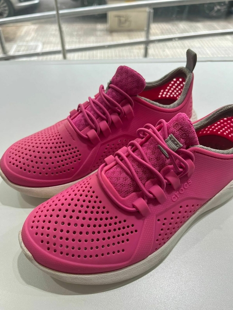 Zapatillas de goma rosas Crocs tj2(298)