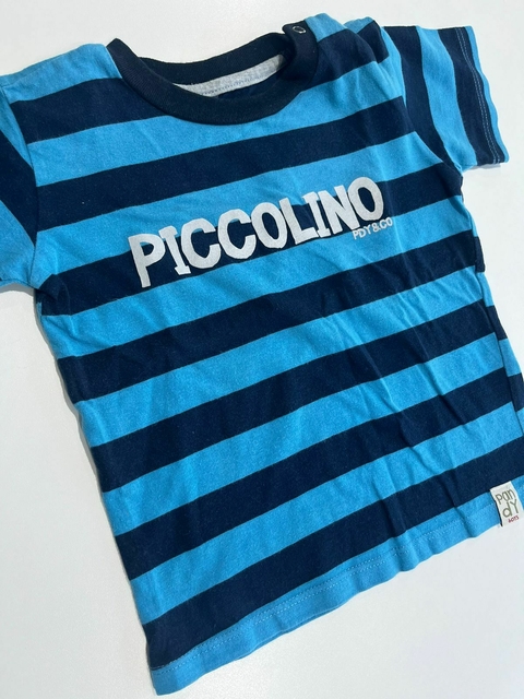 Remera mc celeste y gris Piccolino t2(37) - comprar online