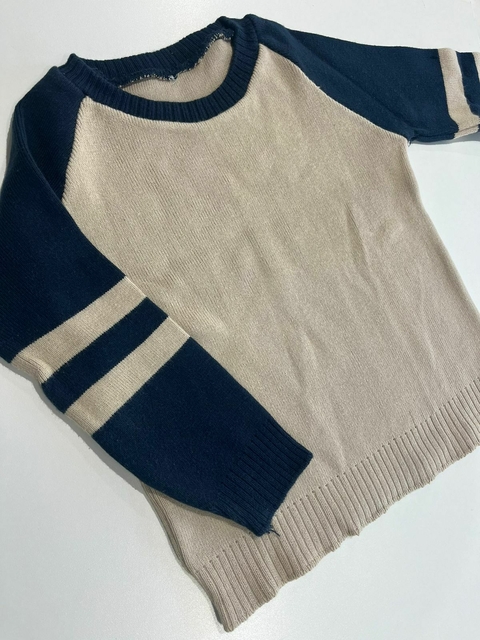 Sweter beige y azul t4a (37) - comprar online