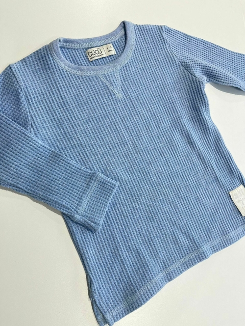 Remera ml celeste wafle Cucu t2-3 (37) - comprar online