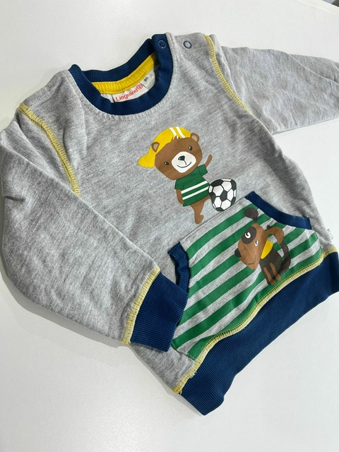Buzo gris perrito futbol t12m (359) - comprar online