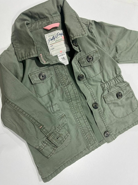 Campera verde de gabardina t18m cARTERS(135) - comprar online