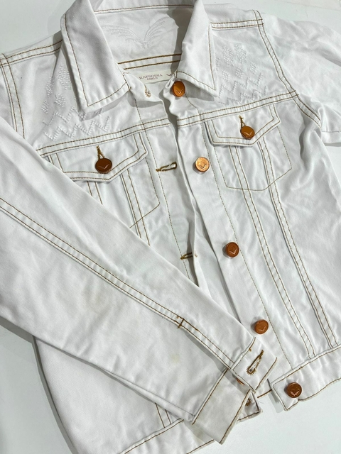Campera de jean blanca bordada Rapsodia t10a(187)2da seleccion - comprar online