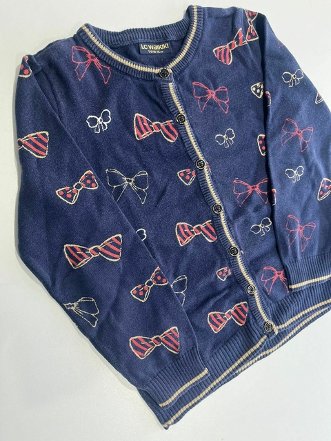 cardigan azul moños waikiki t5-6a (374) - comprar online
