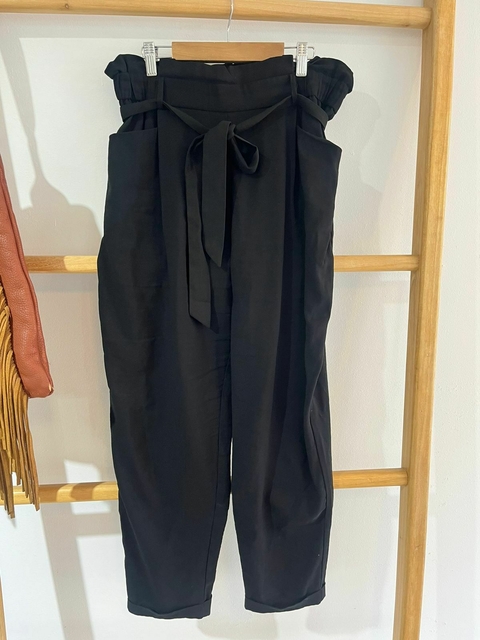 Palazo negro Zara con lazo tL (ci 38) - comprar online