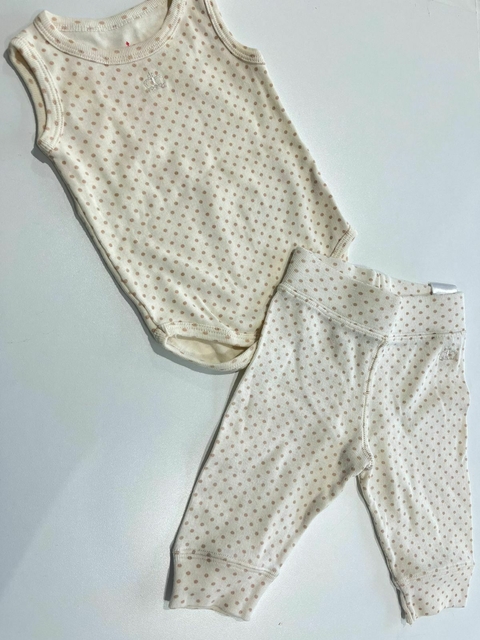 conhjunto body musculosa beige lunares y pantalon Paula RN (375) - comprar online