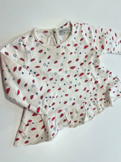 remera ml blanca besos wanama T 6/9 (379) - comprar online