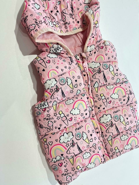 chaleco rosa unicornio zara T12m (379) - comprar online