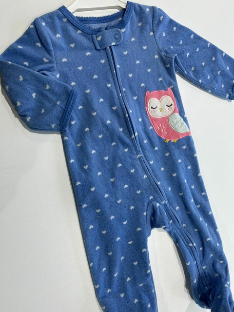 enterito polar turquesa con corazones y buho rosa carters T9m(378) - comprar online