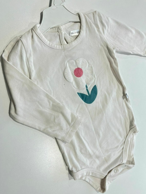 body ml con flor blanca y rosa al medio cheeky T9-12m (378) - comprar online