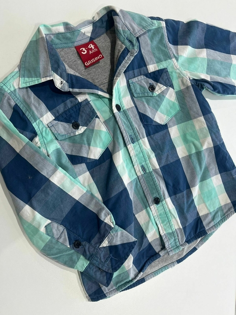 Camisa tipo leñador con forro de algodon Grisino t3/4a(173) - comprar online