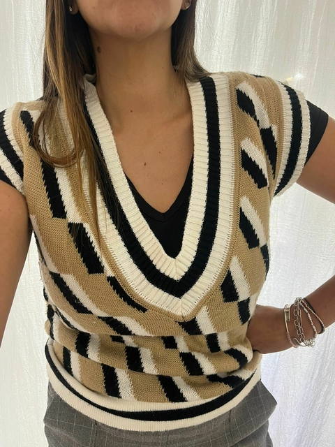 Chaleco tejido Pilar Buenos Aires tM (01) - comprar online