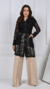 JALECO FEMININO COM RENDA - GABRIELLA - BLACK (PRETO) - comprar online