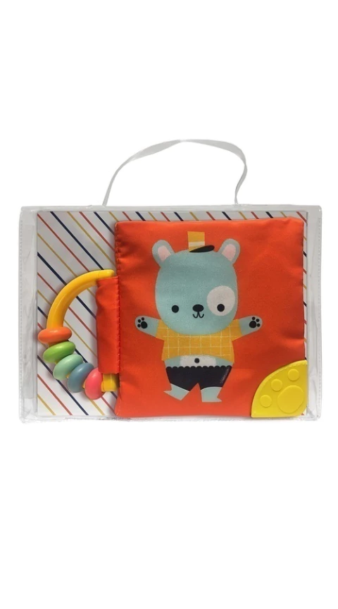 Mi libro suave con sonajero y mordillo: Oso