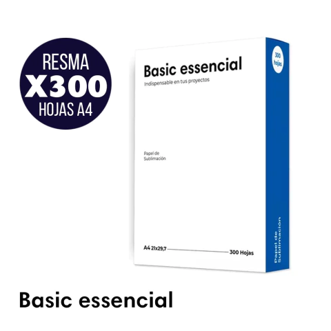 PAPEL DE SUBLIMACIÓN BASIC ESSENCIAL A4 x300 hojas