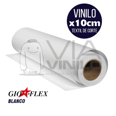 VINILO TERMO TEXTIL x 10CM - BLANCO