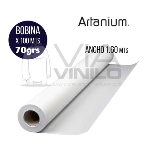 BOBINA PAPEL SUBLIMAR ARTANIUM - 1.60x100 mts 70gr