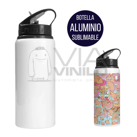BOTELLA DE ALUMINIO SUBLIMABLE TAPA AGARRE - comprar online