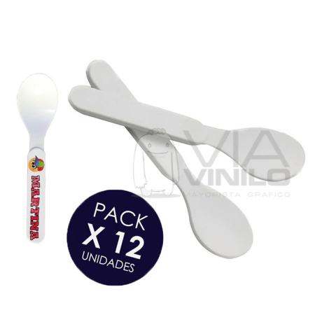 CUCHARA DE POLIMERO SUBLIMABLES X12 UNIDADES